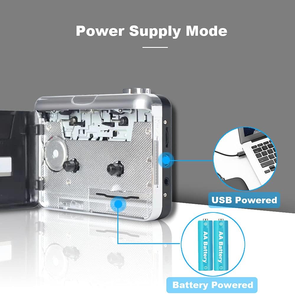 Portable Cassette Player with Speaker USB to MP3 Converter R582506