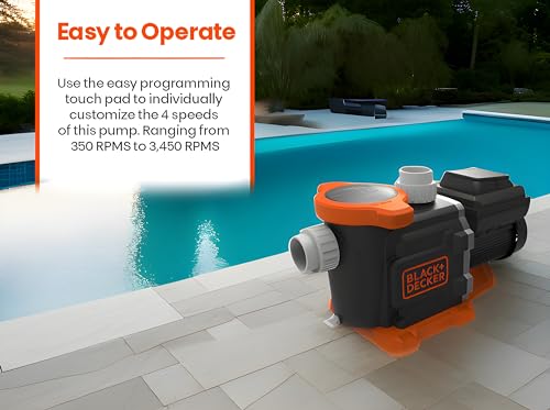 BLACK+DECKER Variable Speed Inground Pool Pump with Filter Basket E60411