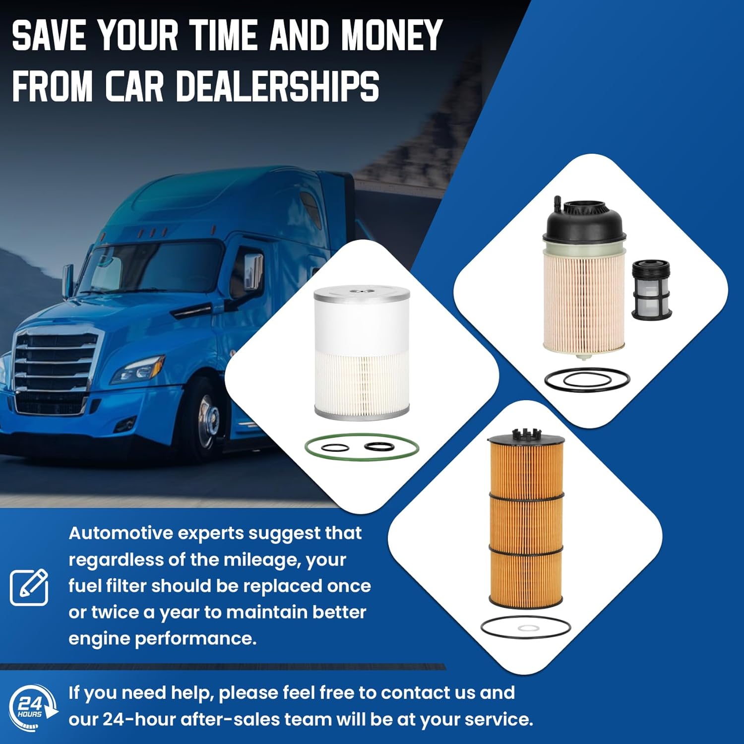 Freightliner Cascadia DD13 DD15 DD16 Filter Service Kit E575415