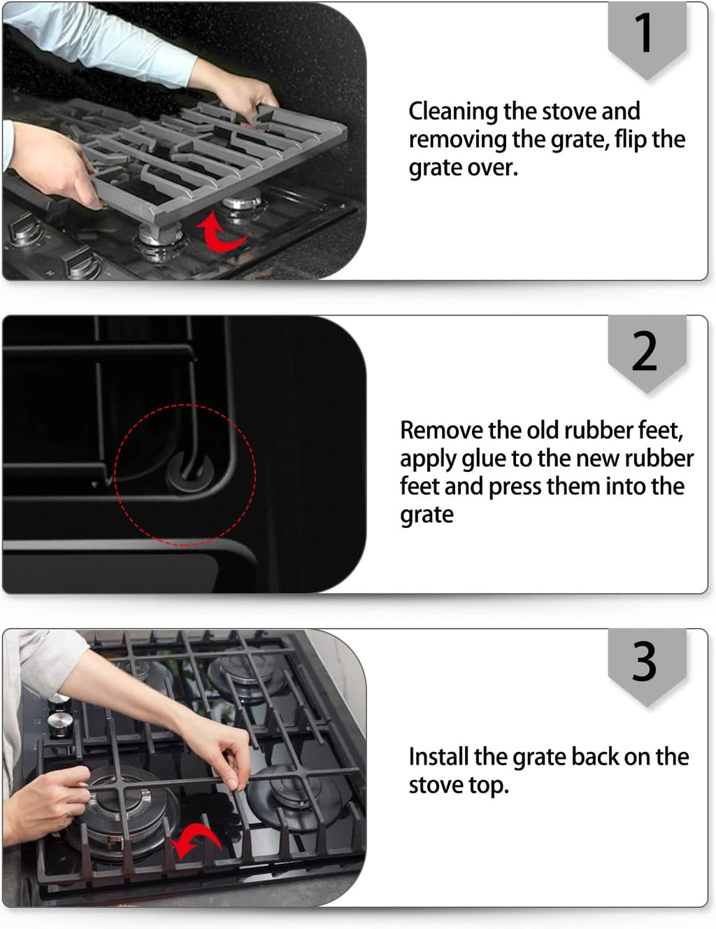 Atwood Wedgewood Stove Grate Grommets Rubber Feet Replacement 4 Pcs J706719