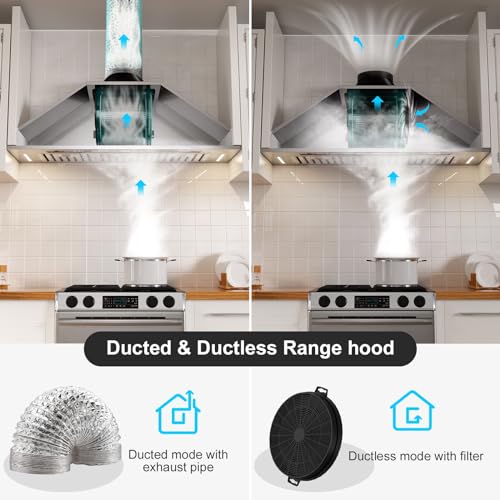 BRANO Insert Range Hood, 900 CFM Voice Control Kitchen Vent Q44580