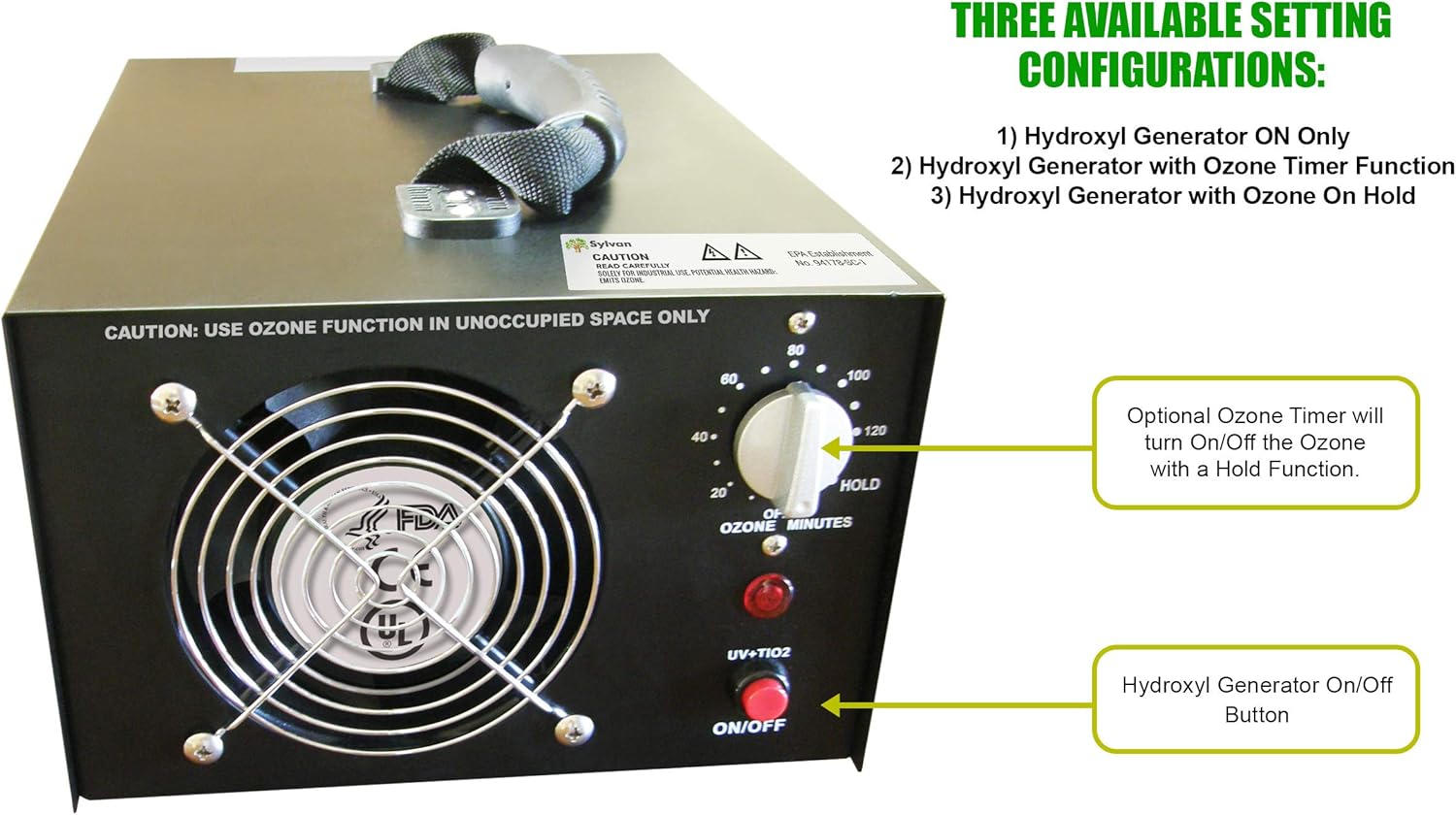 Sylvan HX-3000 Hydroxyl Generator with Ozone Option O838157