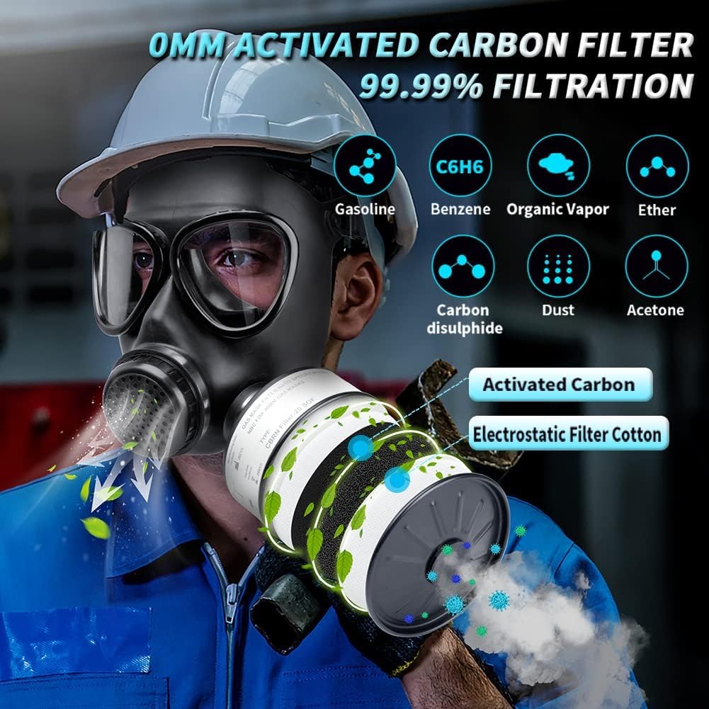 Tactical Gas Mask with 40mm Activated Carbon Filter P337808