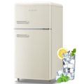 DEMULLER Retro Mini Fridge with two doors and handles Freestanding