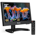 Eyoyo 12 inch Monitor 1920x1080 IPS LCD Screen Support VGA HDMI BNC AV USB Input Built-in Dual Loudspeakers Metal Housing for PC Laptop Raspi