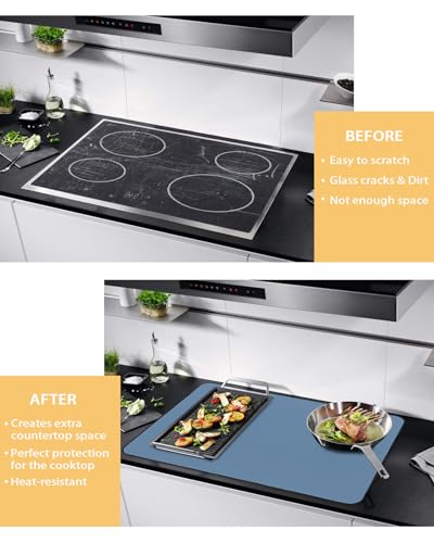 Stove Cover for Electric Stove, Pure Black Solid Color W173