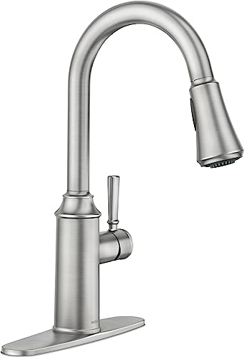 Moen Conneaut One-Handle Pulldown Kitchen Faucet, Spot Resist Stainless L469089