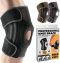 DR. BRACE ELITE Knee Brace with Side Stabilizers & Patella Gel Pads for Maximum Knee Pain Support and fast recovery for men and women-Please Check How To Size Video (X-Large, Mercury)
