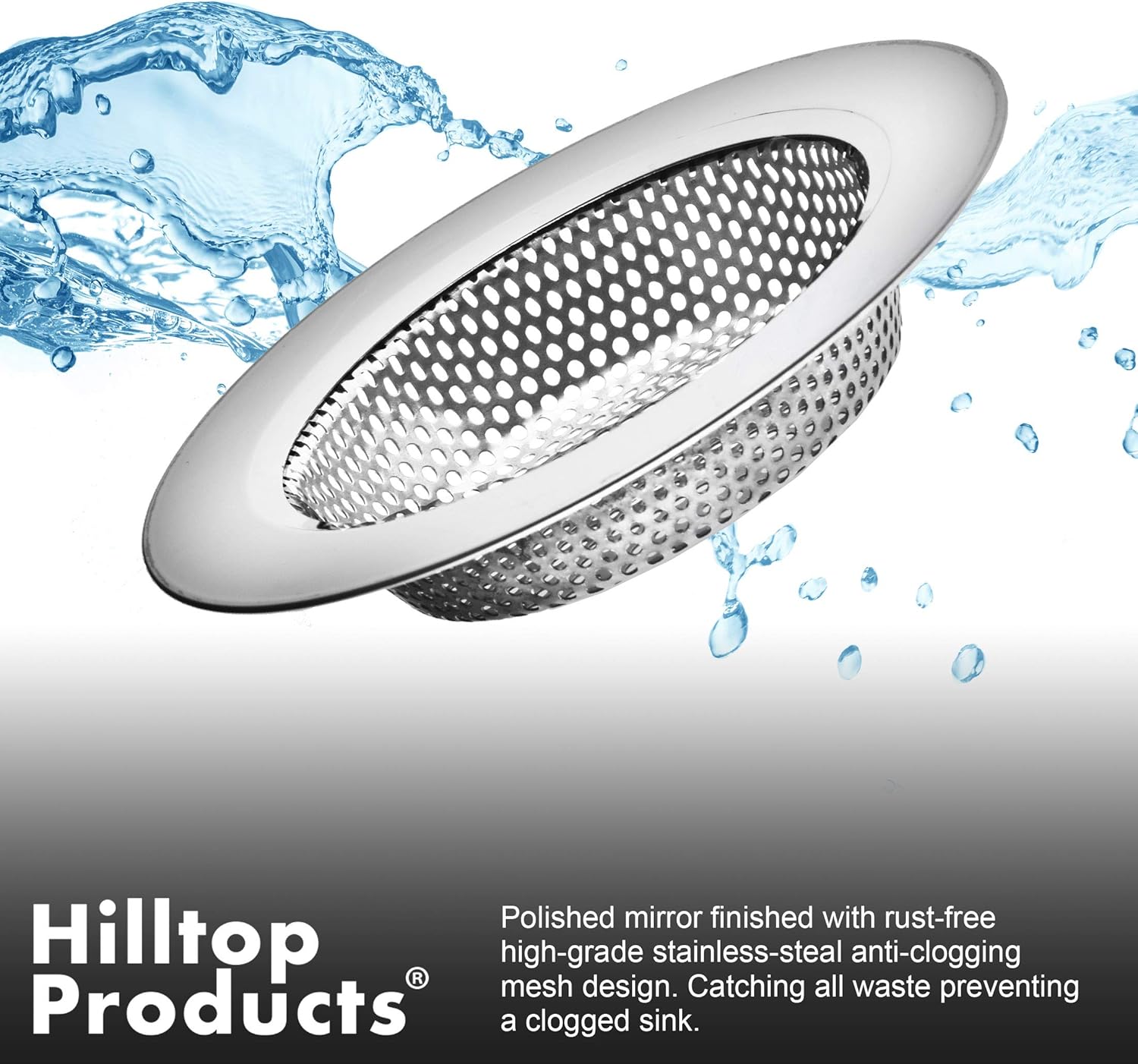 2 Pack Kitchen Sink Drain Strainer Stainless Steel M641843