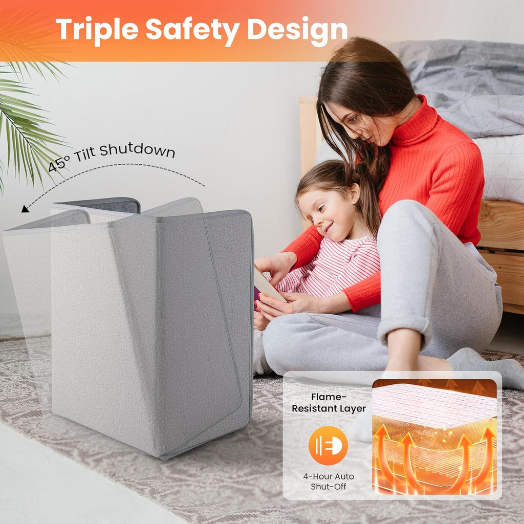 3 in 1 Space Heater with Heated Floor Mat & Side Table R17252