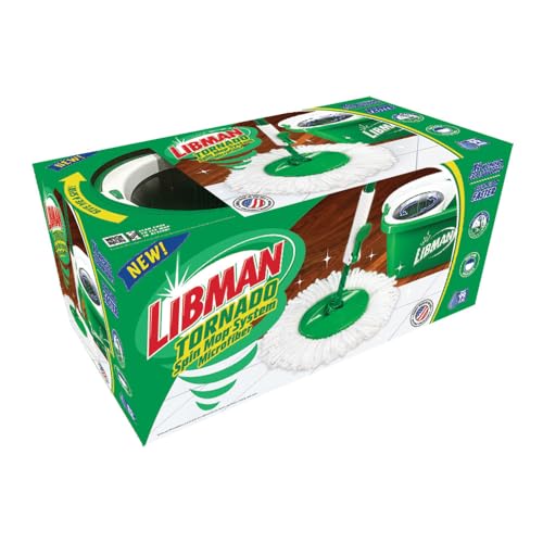 Libman Tornado Spin Mop System Plus with 2 Mop Heads U577763