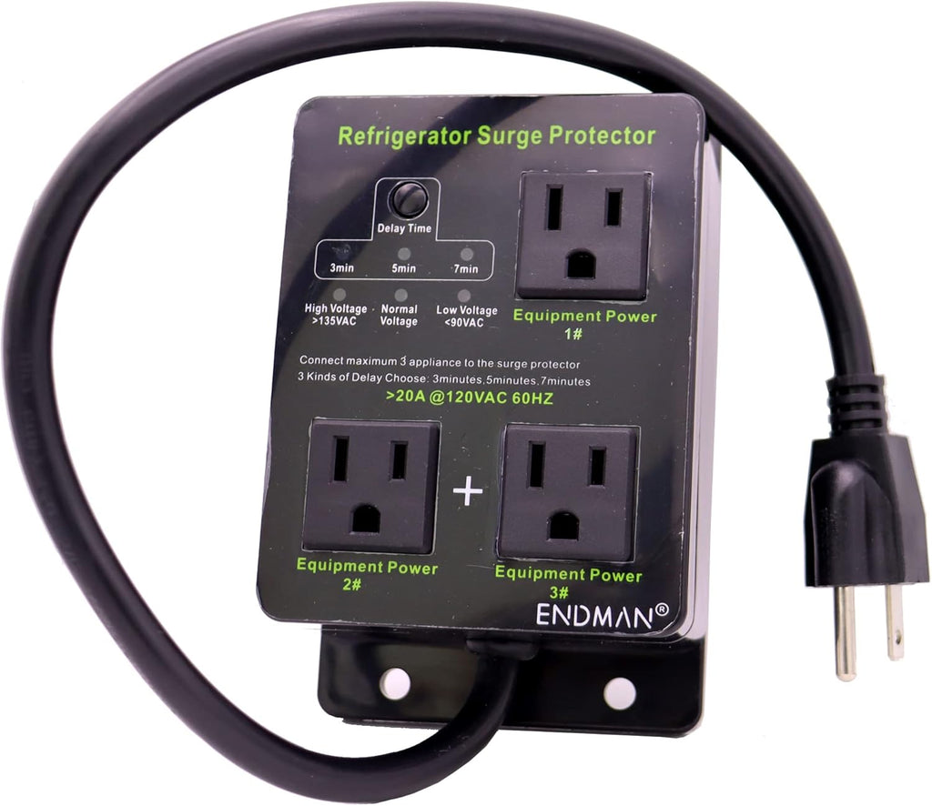 Refrigerator Surge Protector with Time Delay for Home Appliances J4545