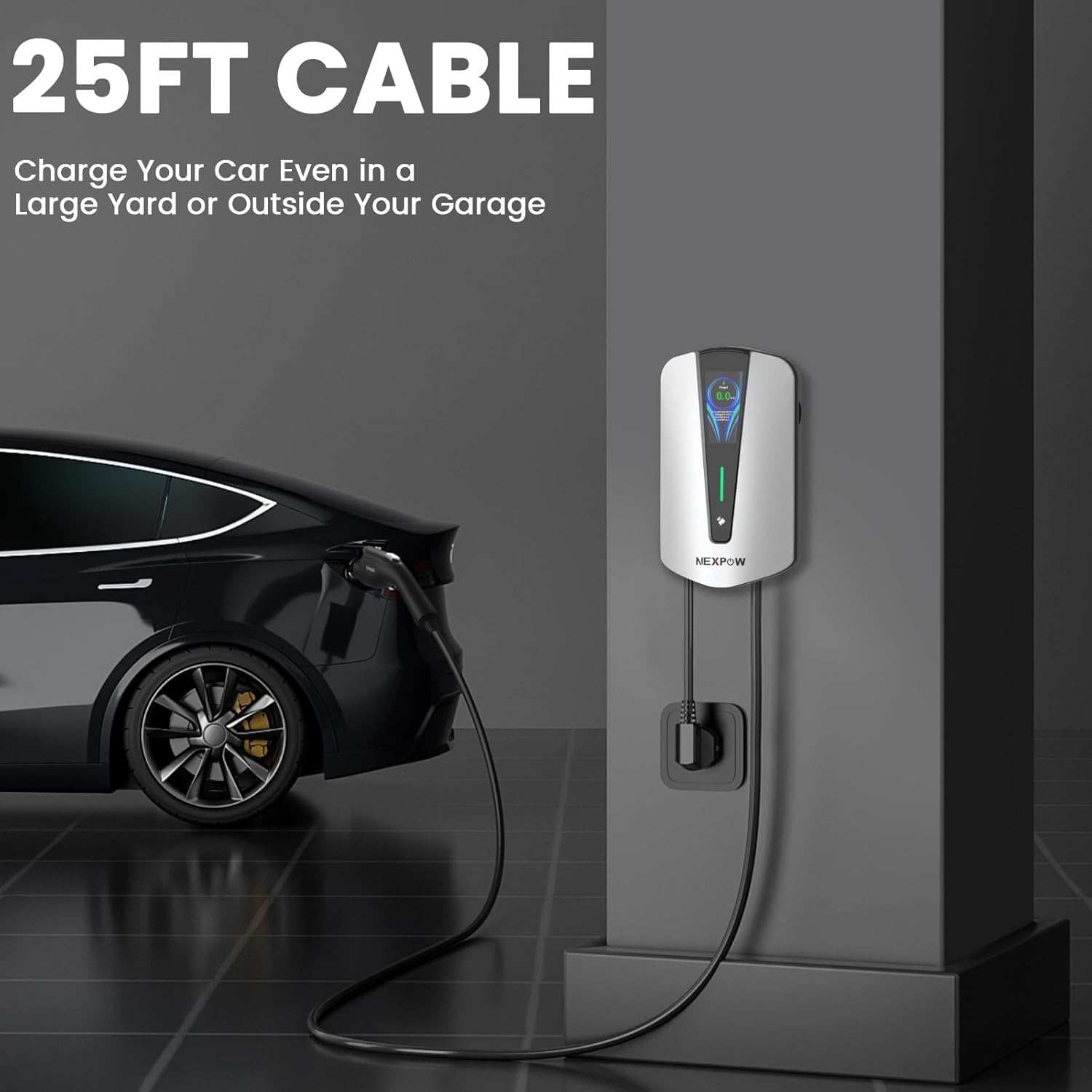 NEXPOW Level 2 EV Charger 48A with 25FT Cable, J1772, NEMA 14-50 Plug G727280