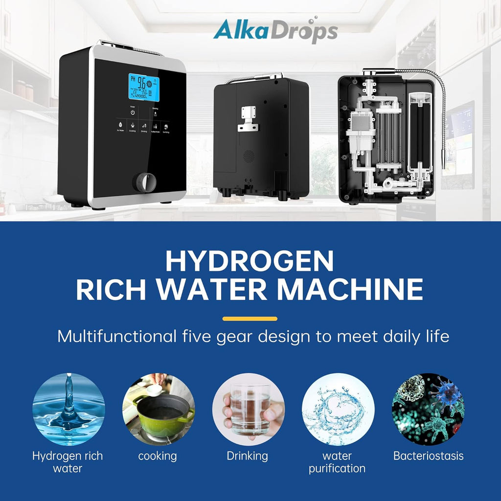 Water Ionizer and Purifier Machine, pH 3-11 Alkaline Acid Water, 11 Plate Electrode U29265