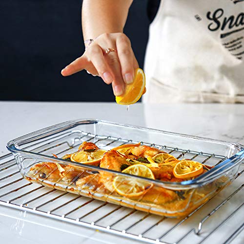 Glass Baking Dish Set with Plastic Lids, 8-Piece V3248