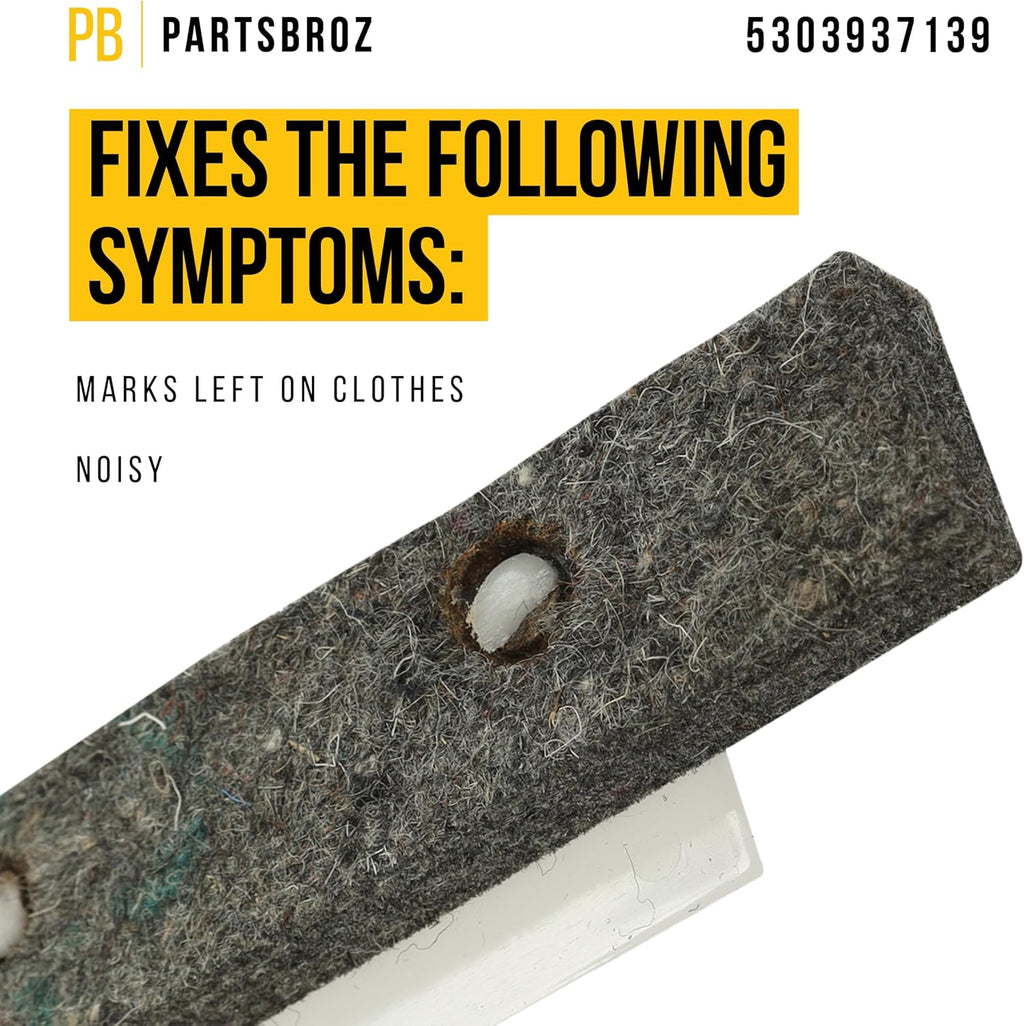 PartsBroz 5303937139 Dryer Front Felt Glide Assembly D99932