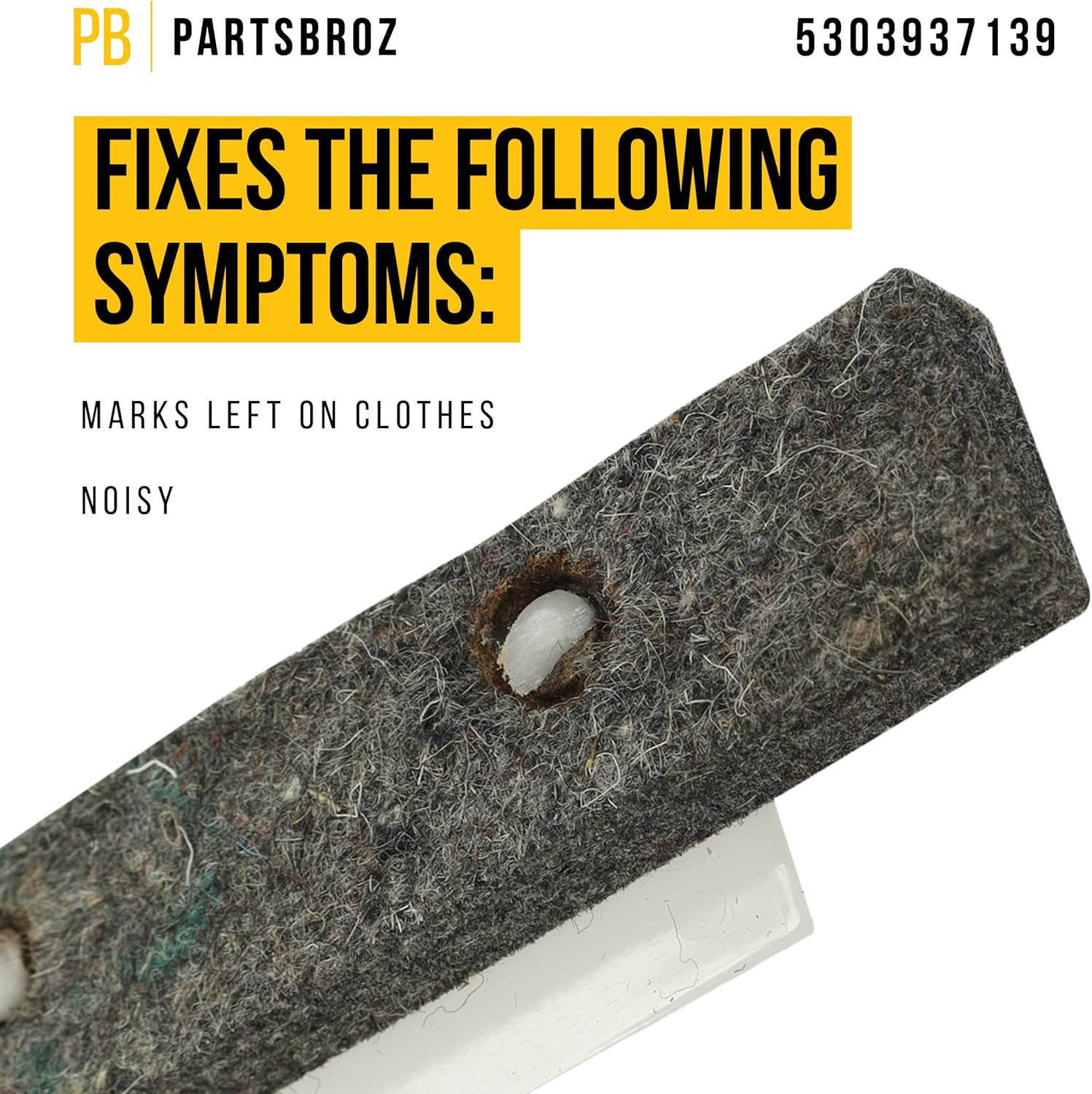 PartsBroz 5303937139 Dryer Front Felt Glide Assembly D99932