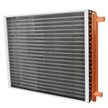 24x24 Heat Exchanger Water To Air, Forced Air Heating with 1" Copper Ports Hot Water Coil for Outdoor Wood Furnaces, Residential Heating
