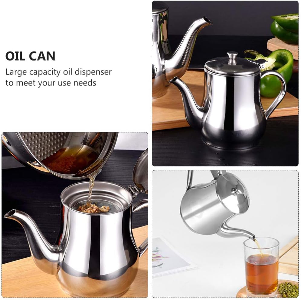 DOITOOL Stainless Steel Oil Strainer Pot with Removable Strainer T2305