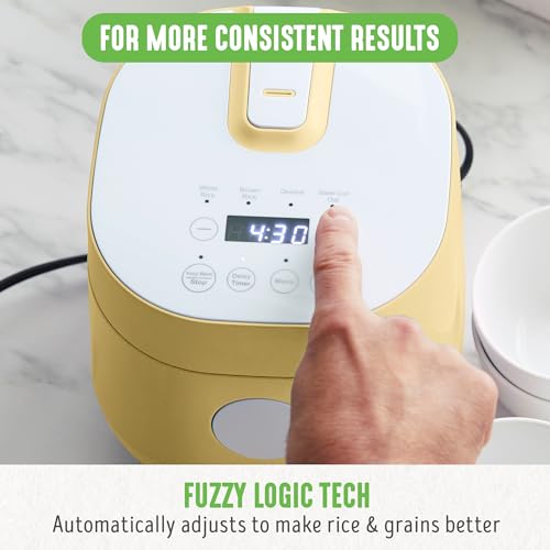 GreenLife PFAS-Free 4-Cup Rice and Grains Cooker, Ceramic Nonstick G296655