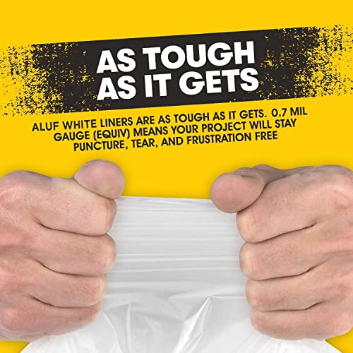 Aluf Plastics 4 Gallon 0.5 Mil White Trash Bags E4881