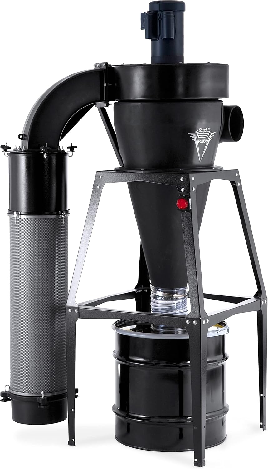 Oneida Air Systems 3HP V-System 3000 35 Gal. HEPA-GFM Freestanding Cyclone Dust Collector