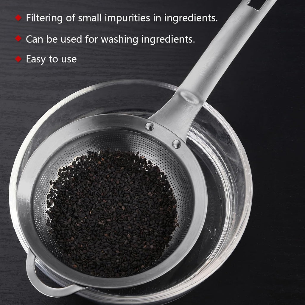 Stainless Steel Fine Mesh Strainer with Handle, Set of 2 P95411