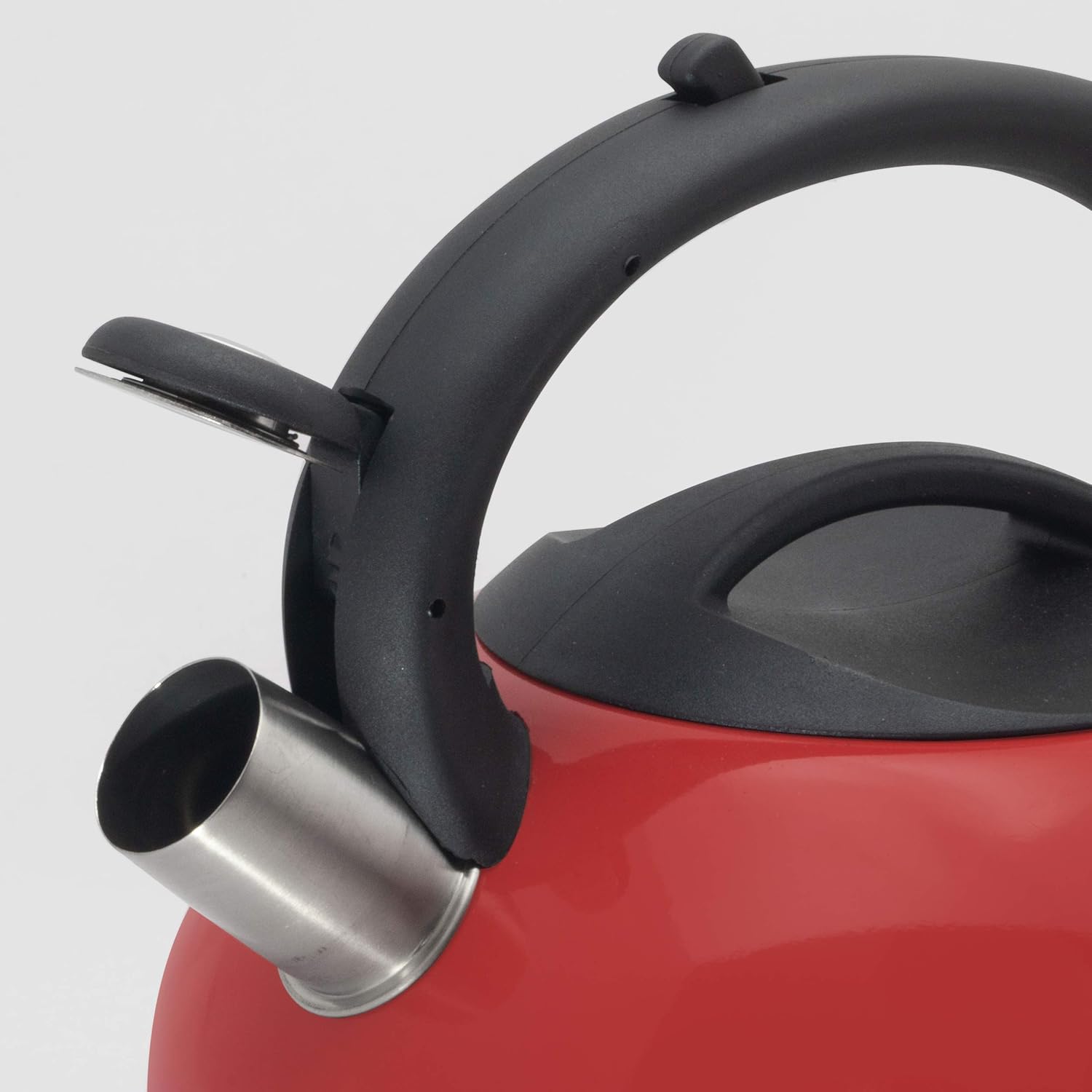 3 Qt Stainless Steel Tea Kettle Red K17427
