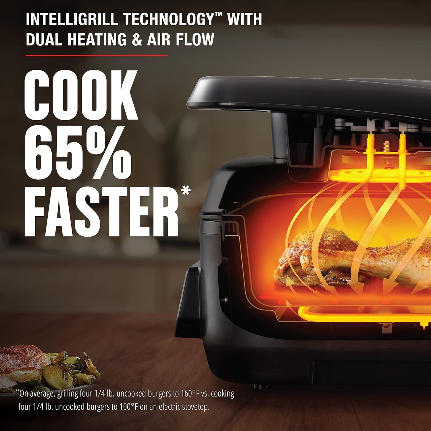 George Foreman Beyond Grill™ 7-in-1 Electric Indoor Grill with Air Fry Technology, Black O709