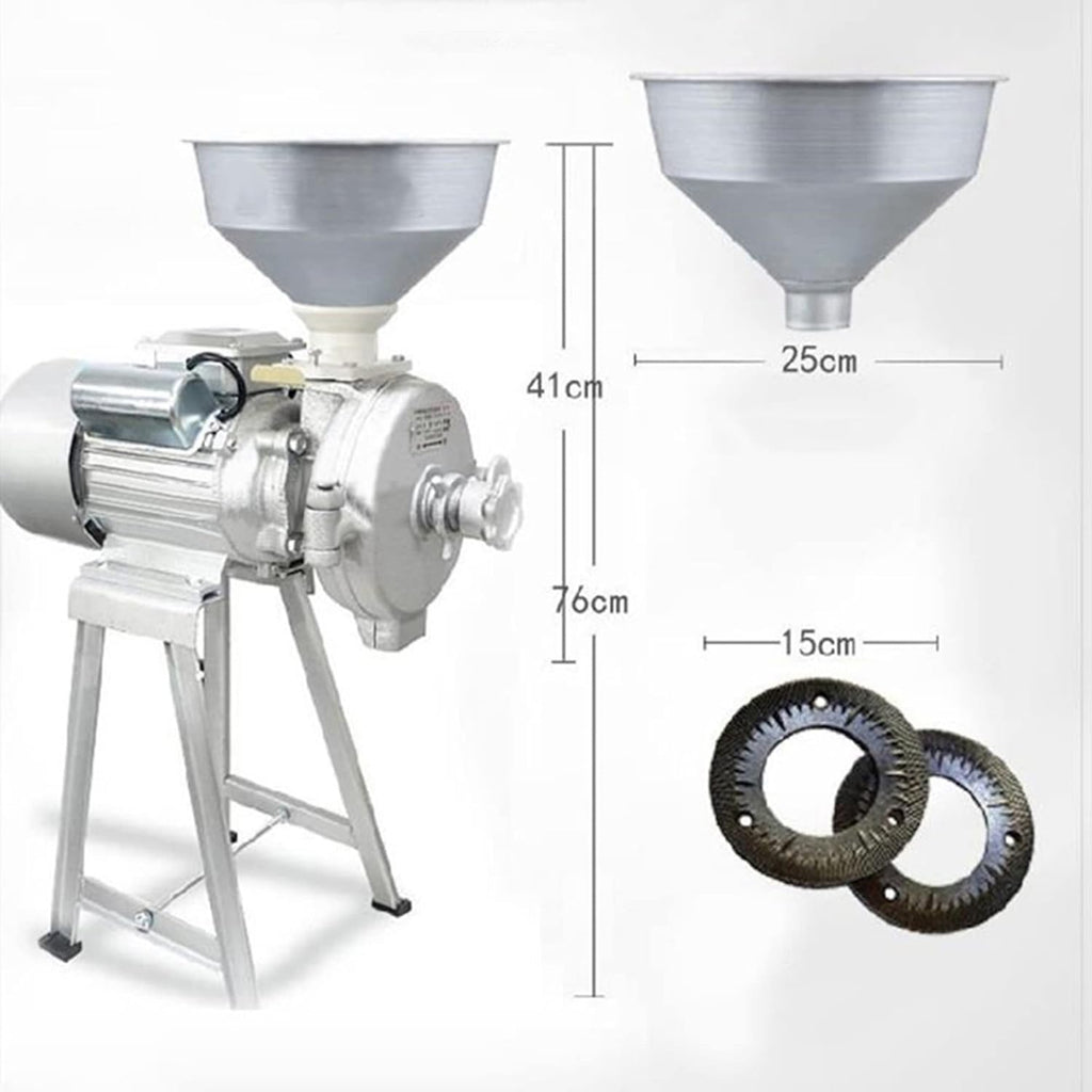 3000W Commercial Grain Mill Grinder 220V with Funnel D182982