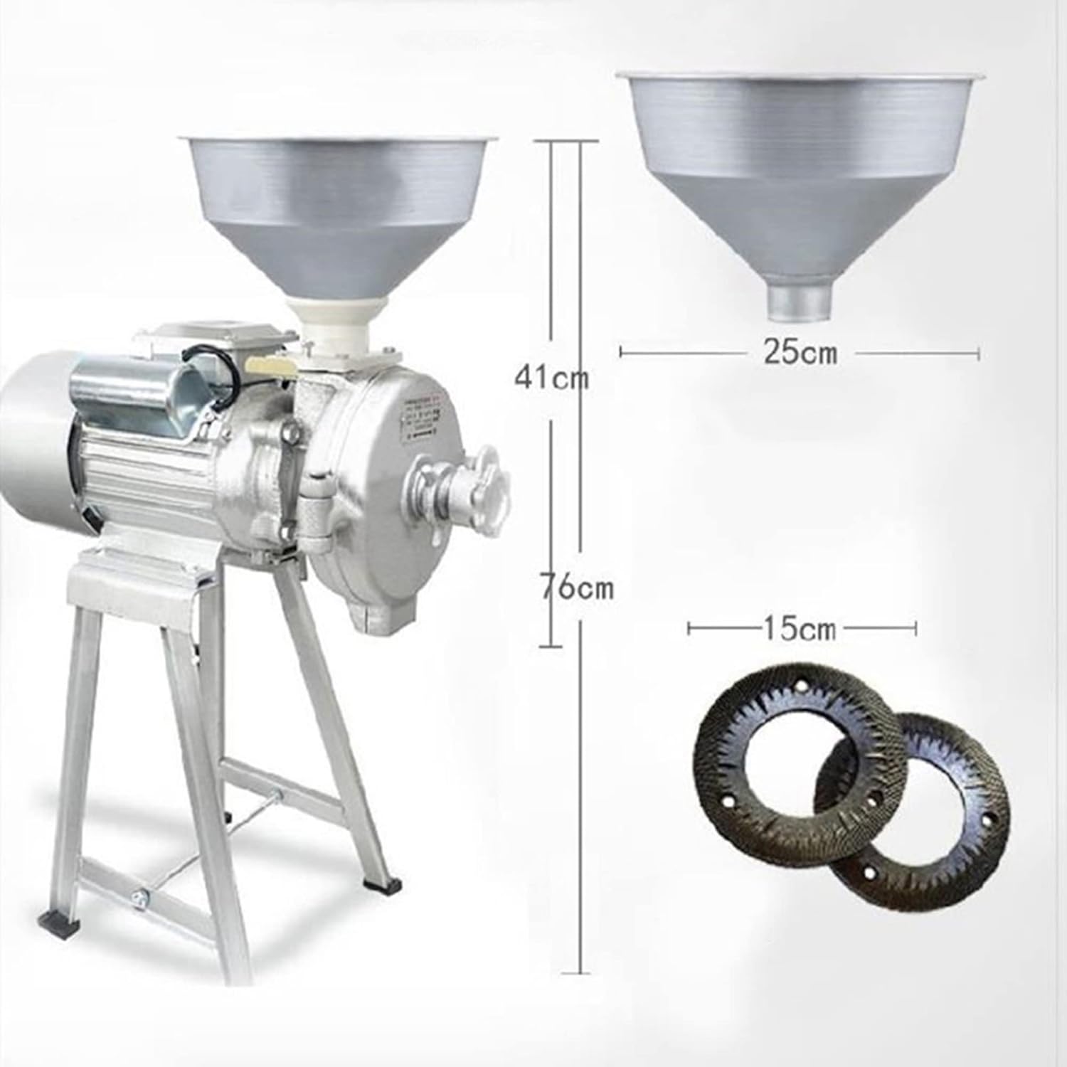 3000W Commercial Grain Mill Grinder 220V with Funnel D182982