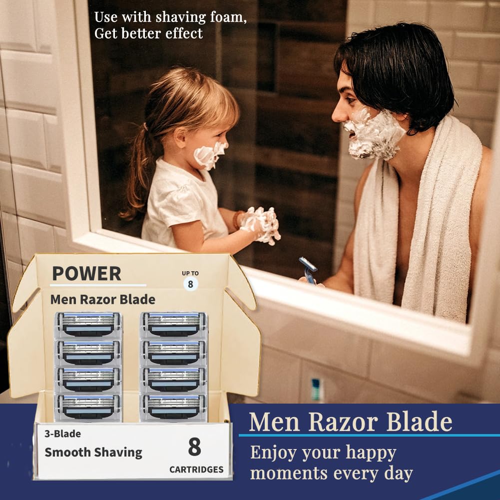 Turbo Razor Blades Refills for Men, Stainless Steel, Sensitive Skin, 36 Pack J316739