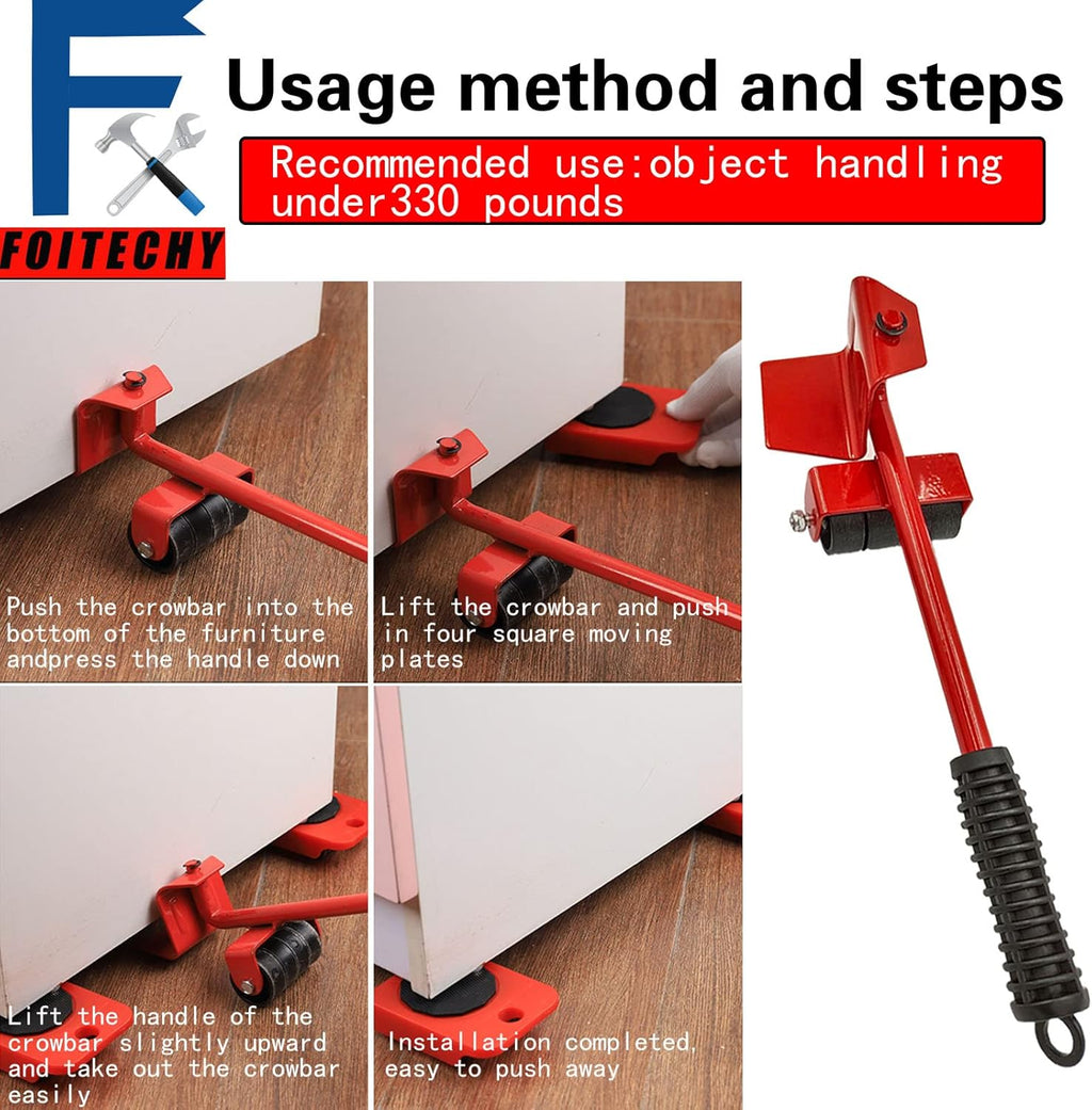 Furniture Sliders Lifter Mover Tool Set for Sofas and Refrigerators D118