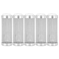 5PCS Stainless Steel Aquarium Flow Fish Filter Guard Net, Aquarium Filter Inflow Inlet Mesh Basket Shrimp Protecting for Shrimp and Fish