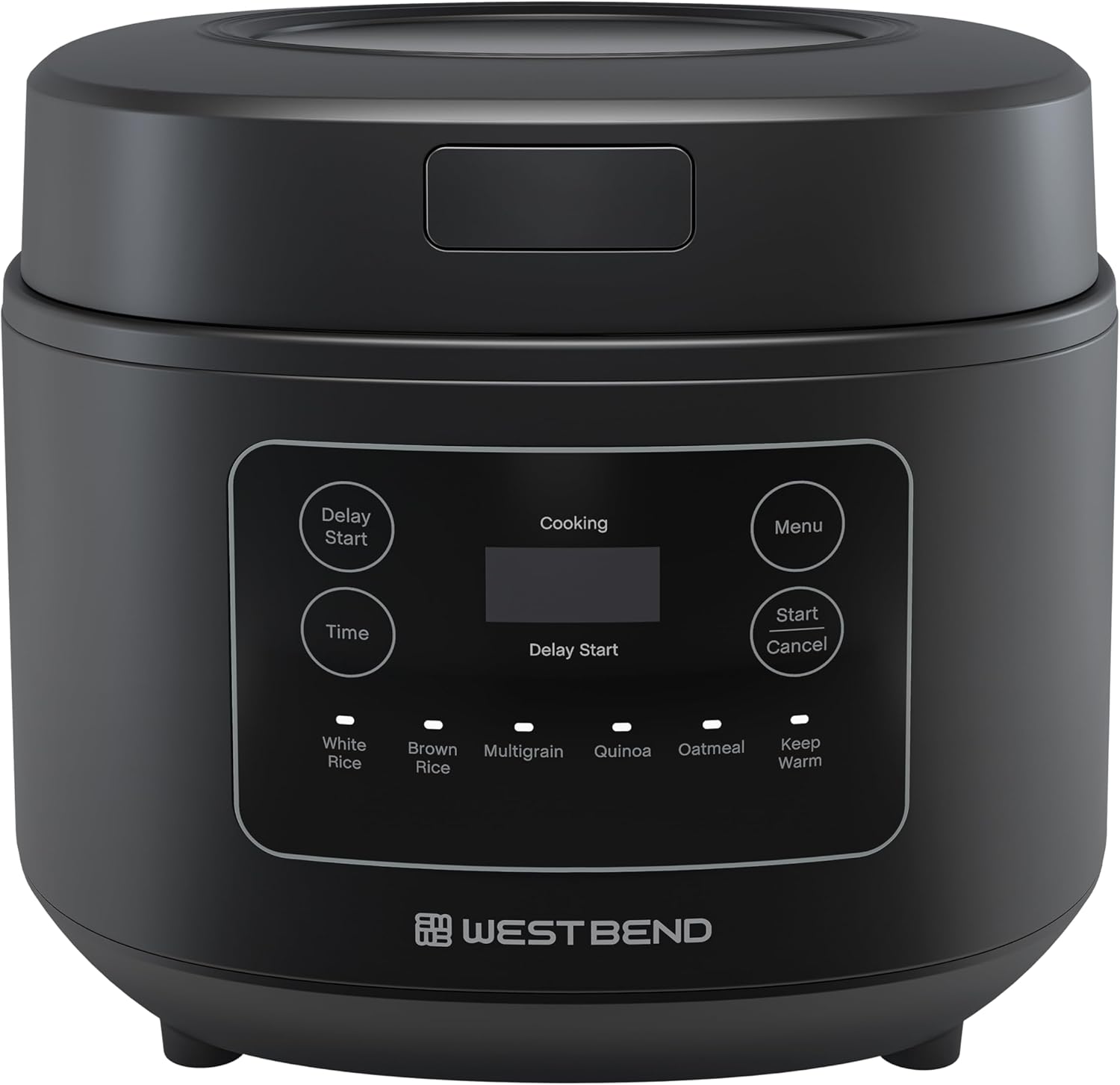 West Bend Programmable Rice & Grain Cooker, 12 Cups Cooked, Black C596627