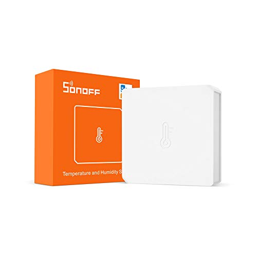 SONOFF SNZB-02P Zigbee Temperature Humidity Sensor, Indoor Thermometer Hygrometer with Alert, Compatible with Alexa & Google Home for Remote Monitoring and Home Automation
