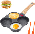 Egg Pan, 4 Cup Egg Pans Nonstick, Healthy Breakfast Pancake Pan, Aluminum Omelette Pan, Easy Clean Small Egg Frying Pan, Fried Egg Cooker Suitable for Gas Stove & Induction Cookware