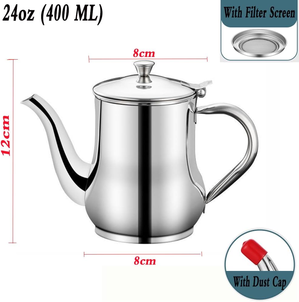 24oz 304 Stainless Steel Oil Filter Cup with Mesh Strainer S48080