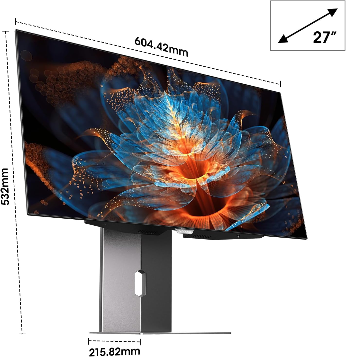 KOORUI 27 inch OLED Gaming Monitor, 1440P 240Hz, 0.03ms, USB-C Q667202