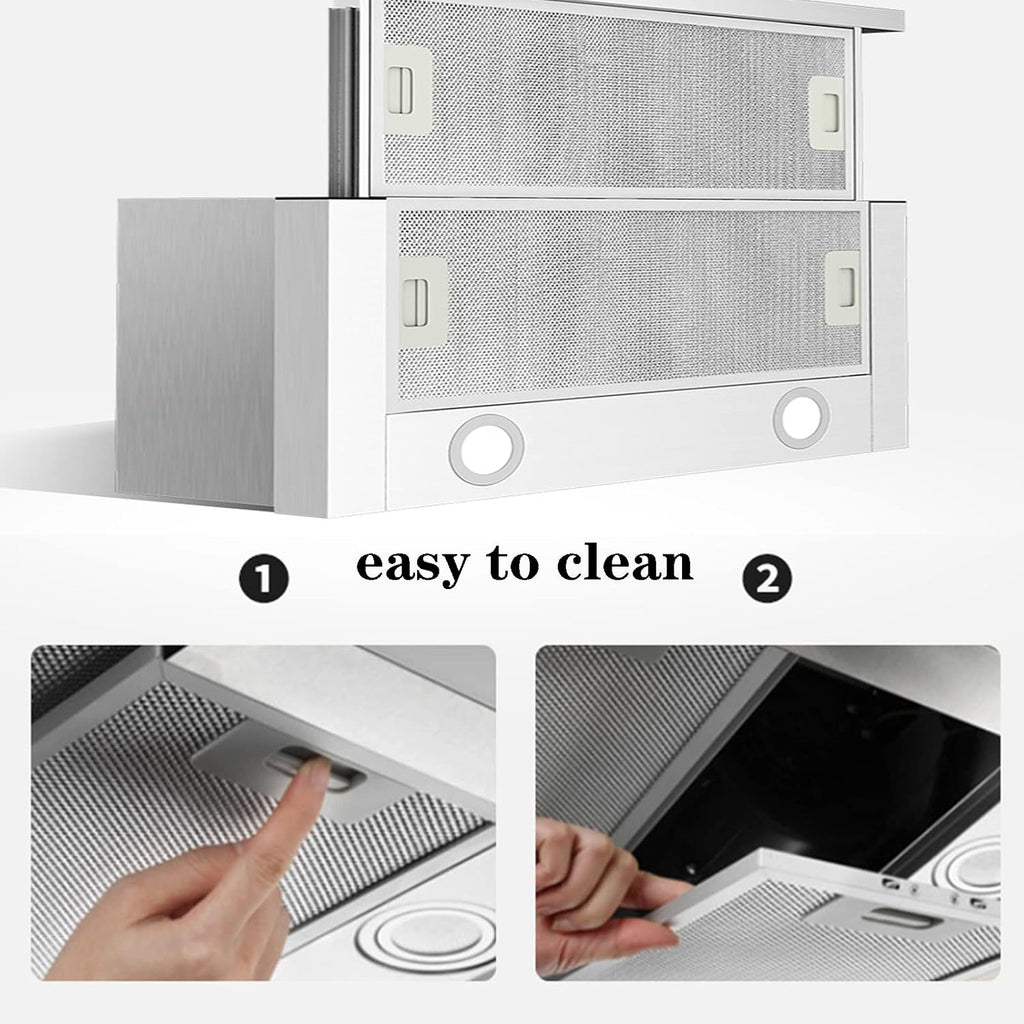 Stainless Steel 600mm Built-in Cooker Hood with LED Light S133305