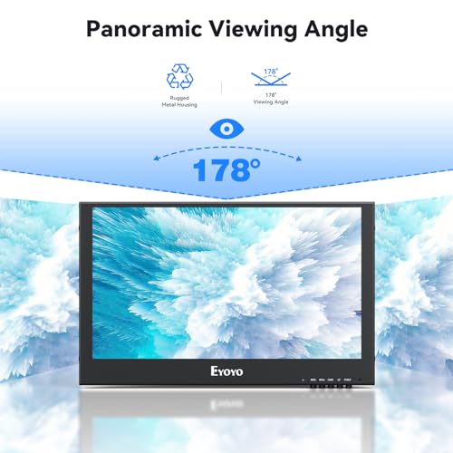 Eyoyo 12 inch 1920x1080 IPS Monitor with VGA HDMI BNC AV USB Input L8179