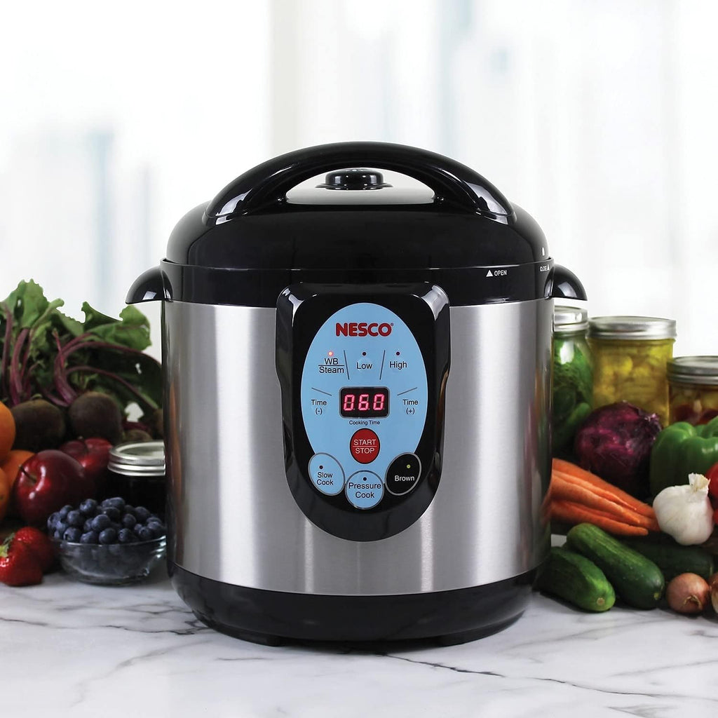 NESCO NPC-9 Smart Electric Pressure Cooker and Canner, 9.5 Quart, Stainless Steel Y9240