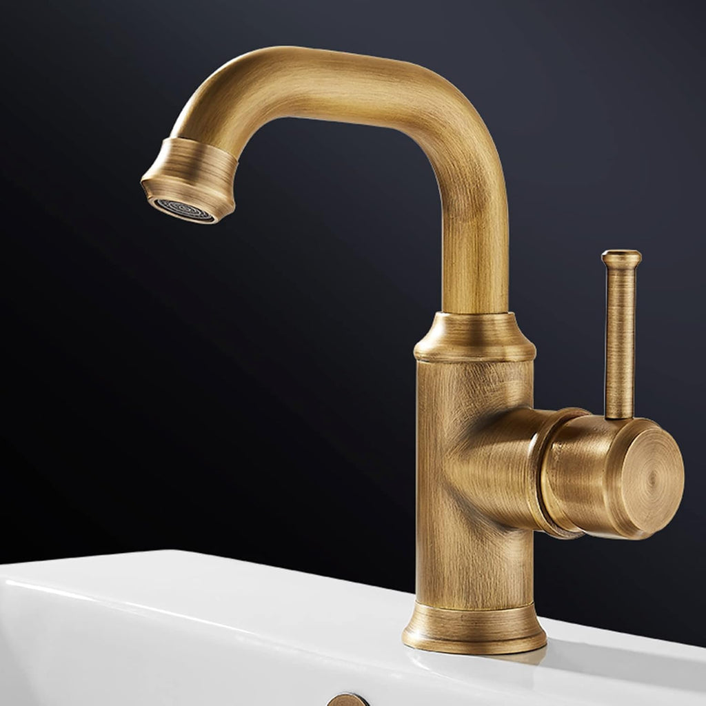 Retro Kitchen Mixer Tap Brass 360° Rotatable for Basin S4919