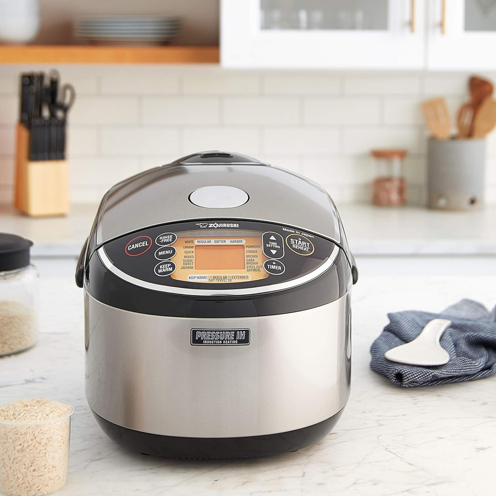 Zojirushi NP-NWC18 Pressure Induction Heating 10-Cup Rice Cooker and Warmer I743