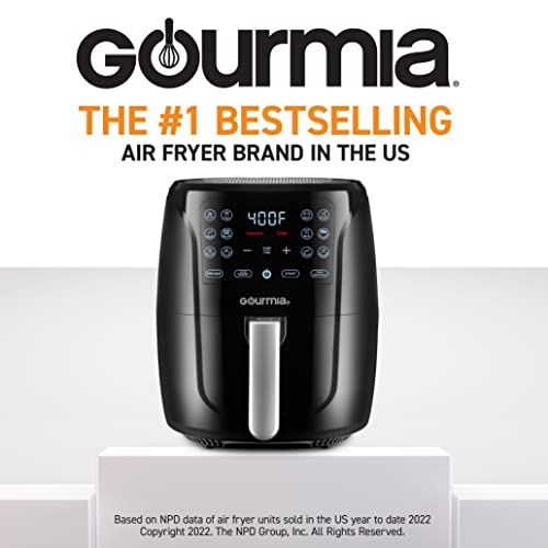 Gourmia FRY FORCE 360 Air Fryer Oven, 12 Presets, XL Basket, 1500W, Black Stainless Steel J899