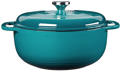 Lodge 6 Quart Enameled Cast Iron Dutch Oven with Lid E94827