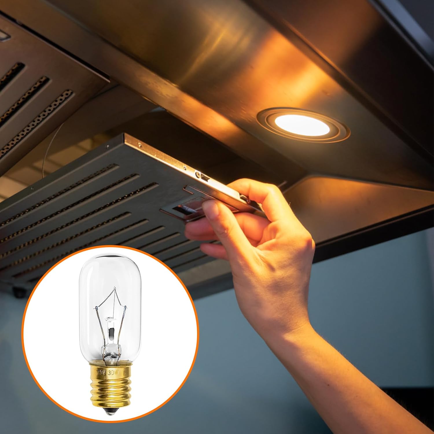 Belleone Light Bulb for LG Microwave Oven, Dimmable 125V 30W E17 Base I858095