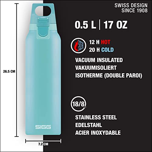 SIGG Thermo Flask Hot & Cold ONE Insulated Bottle with Tea Filter, Stainless Steel, 10/17 Oz X6033