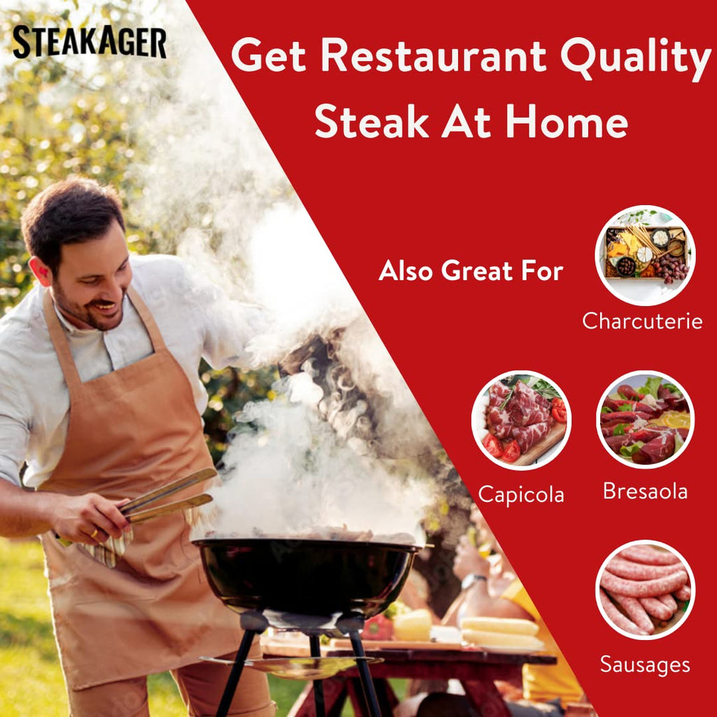 SteakAger PRO 40 Home Beef Dry Aging Refrigerator, Black Stainless Steel, 40Lbs Capacity A917
