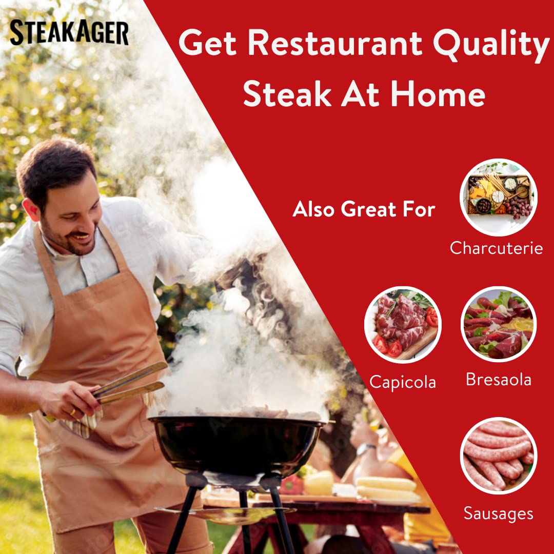 SteakAger PRO 40 Home Beef Dry Aging Refrigerator, Black Stainless Steel, 40Lbs Capacity A917